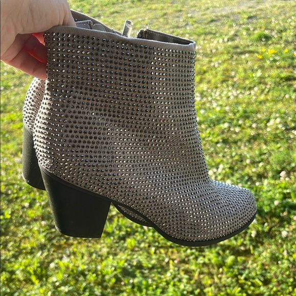 Juicy Couture Shoes - Juicy Couture Silver Black Ankle Booties
